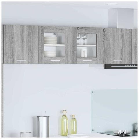 Armadio pensile con porta Riga Grigio Sonoma 40 x 31 x 40 cm - Foto 2