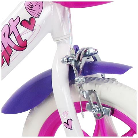 Sch Heart 12'' - Bicicletta Per Bambine (3-5 Anni), Ruote 12'', Telaio Acciaio, Con Accessori - Colore Bianco - Foto 6