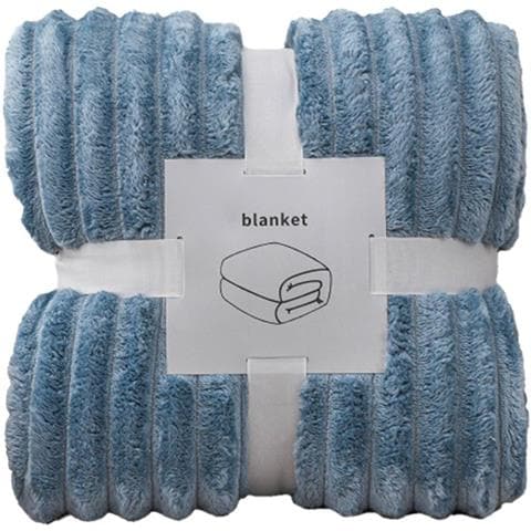 Coperta In Pile Di Flanella Blu Soffice - Calda, Leggera E Traspirante - Foto 1