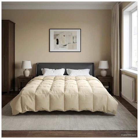 Piumone Completo Annuale Crema 200 x 220 cm Microfibra - Foto 2