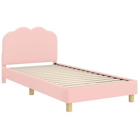 Struttura letto bambini con testata Rosa 90 x 190 cm - Foto 1