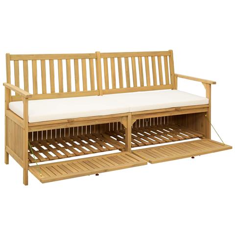 Panchina con contenitore con cuscino con porta 170 x 63 x 84 cm - Foto 2