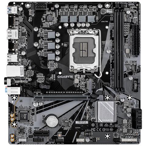 H610M D3W WIFI6 Scheda Madre - Supporta CPU Intel Core di 14ª generazione, VRM a 5+1+1 fasi, fino a 5600MHz DDR4, 1xPCIe 3.0 M. 2, Wi-Fi 6, LAN 1GbE, USB 3.2 Gen 1 - Foto 4