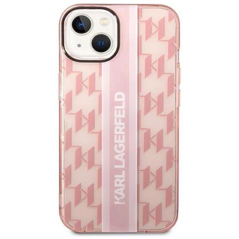 Karl Lagerfeld Klhcp14mhklspcp Custodia Per Iphone 14 Plus 6.7 Rosa / Rosa Mono Vertical Stripe - Foto 1