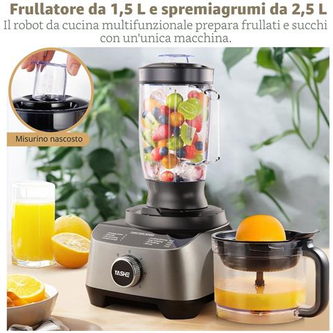 Robot da cucina HGM-410 11-in-1. 1300 W. ciotola 2.5 L. frullatore 1.5 L - Foto 2