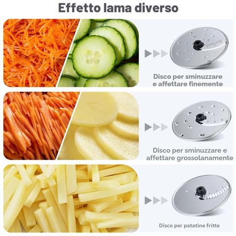 Robot da cucina HGM-410 11-in-1. 1300 W. ciotola 2.5 L. frullatore 1.5 L - Foto 4