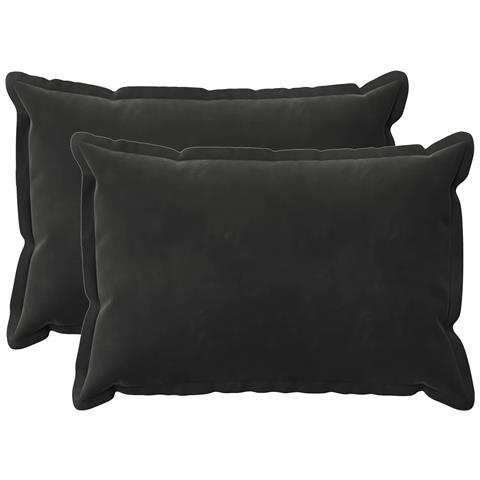 Cuscino con cuscino HOUTEN 2 pz Nero Velluto - Foto 1