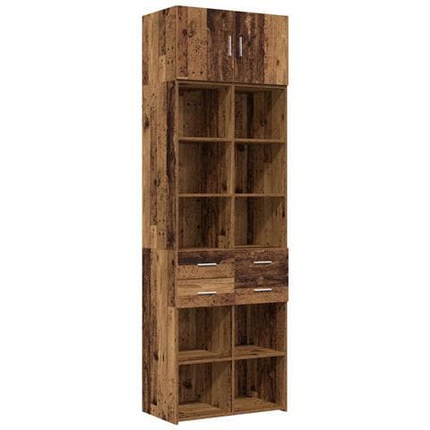 Armadio per la conservazione con ripiani Legno antico - Foto 1