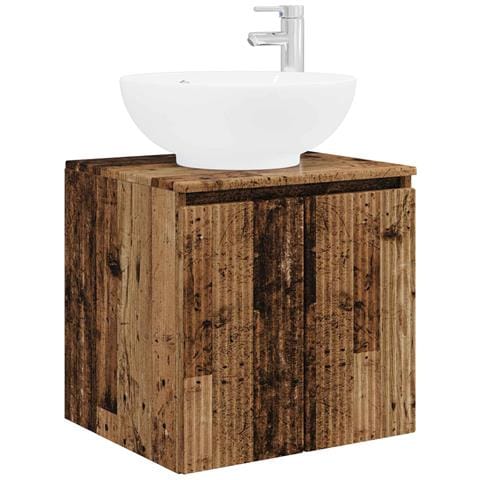 Set di Armadi da Bagno 3 pz Legno antico 49,5 x 44,5 x 65 cm - Foto 2