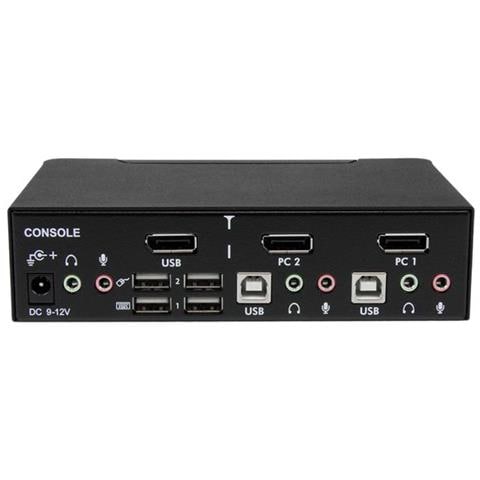 Switch KVM DisplayPort USB professionale a 2 porte con audio - Foto 3
