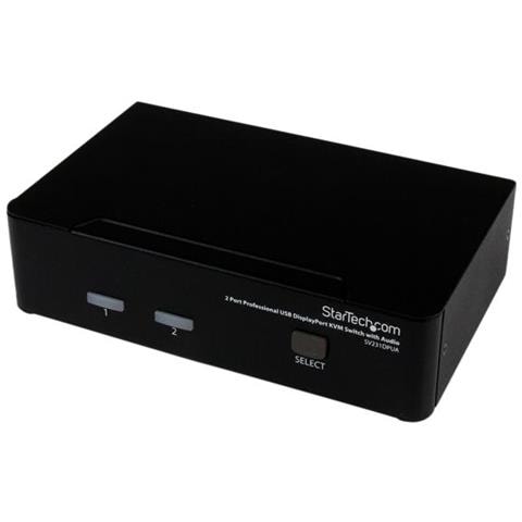 Switch KVM DisplayPort USB professionale a 2 porte con audio - Foto 1