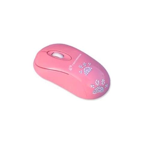 Mouse Usb Diamond Con Cavo Retrattile Rosa - Foto 1