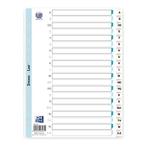 400012049 - Divisori In Plastica Alfabeto, A - Z, 1 Pezzo, Bianco - Foto 1