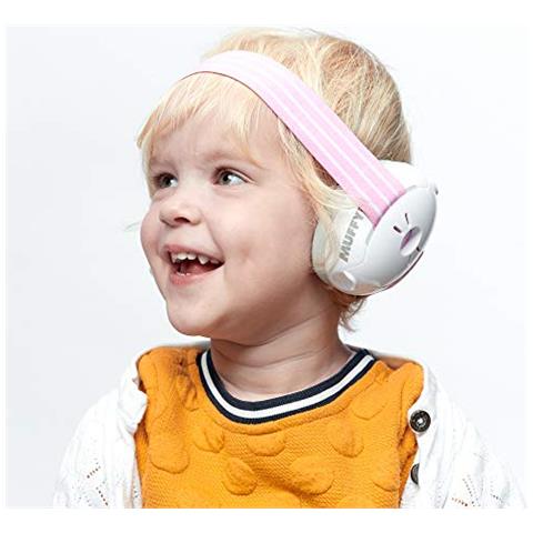 Muffy Protezione Acustica Per Bambini - Protettori Acustici Per Bambini E Neonati Fino Ai 36 Mesi - Previene I Danni Dell’udito - Migliora Il Sonno In Viaggio - Confortevoli - Nero - Foto 2