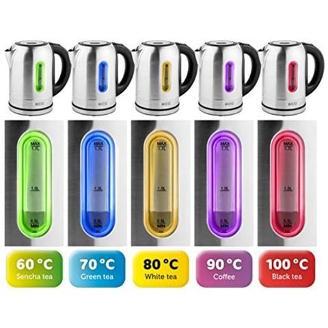 Rk 1785 Bollitore Colore1,7 Litri 5 Retroilluminazione Colori1.7 Litriacciaio Inossidabile - Foto 2
