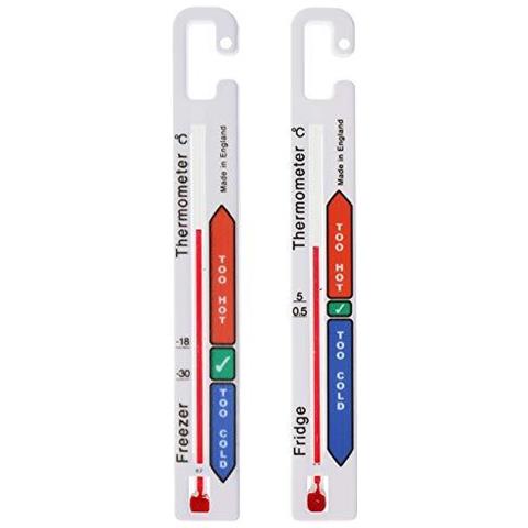 Twin Pack Frigorifero Congelatore Termometro Confezione Con Colori Codificati Frigorifero Cassaforte Zone Di Temperatura - Ideale Congelatore E Frigorifero Termometro Di Temperatura Pacchetto - Foto 1