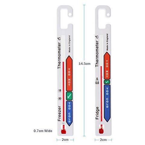Twin Pack Frigorifero Congelatore Termometro Confezione Con Colori Codificati Frigorifero Cassaforte Zone Di Temperatura - Ideale Congelatore E Frigorifero Termometro Di Temperatura Pacchetto - Foto 2