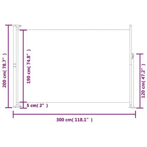 Tenda Laterale Retrattile Per Patio 200x300 Cm Blu - Foto 2