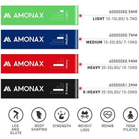 Bande Di Resistenza Set Per Donne E Uomini Bande Di Esercizio Fitness Palestra In Casa Per Gambe E Glutei E Braccia. Yoga Pilates Fasce Fascia Mini Loop Resistenti La Terapia Della Fascia Di Stirata - Foto 4