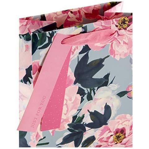 Multi-occasion Bottle Bag Da - Pink Floreale Blu (compleanno Festa Della Mamma Grazie) - Foto 3