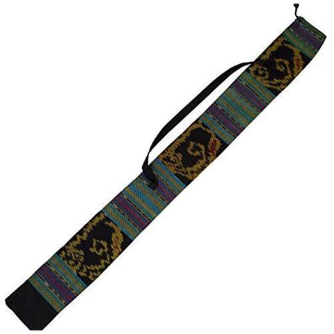 Tesori Australiani - Didgeridoo Bag 125 Cm - Borsa Didgeridoo In Tessuto Ikat. Campana 8 Centimetri. Compresi Tracolla - Foto 1