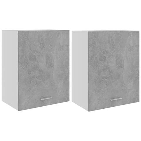 Armadi Sospesi “Lyon” 2 pz Grigo Cemento 50x31x60 cm in - Foto 1