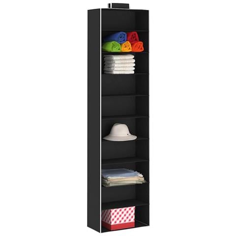 Organizer per Armadio da Appendere 2 pz con 10 Ripiani Tessuto - Foto 2