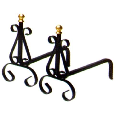 Coppia Alari Ferro Media 37x34cm 1089 - Foto 1