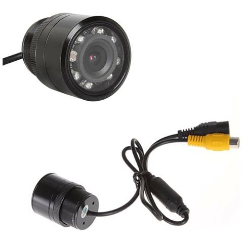 Telecamera Retromarcia Auto Camper Camera 7 Led Infrarossi A Colori Notturna - Foto 2