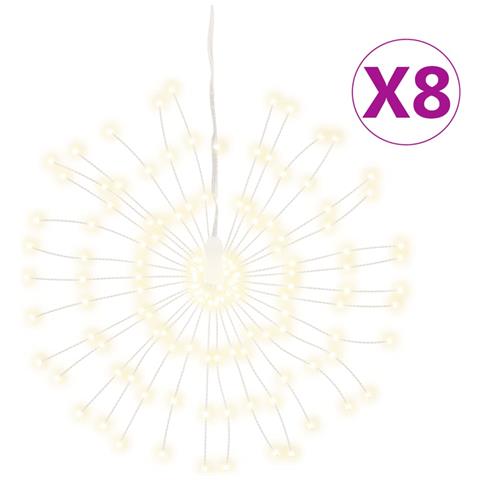 Illuminazioni Di Natale Galassia 140 Led 8pz Bianco Caldo 17 Cm - Foto 1