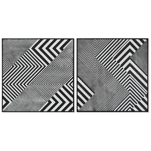 Quadro Astratto Moderno 100 X 4 X 100 Cm (2 Unità) - Foto 1