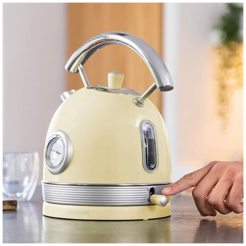 Bollitore Cecotec Thermosense 420 Vintage Light 1,8 L 2200 W Giallo Acciaio Inossidabile - Foto 7