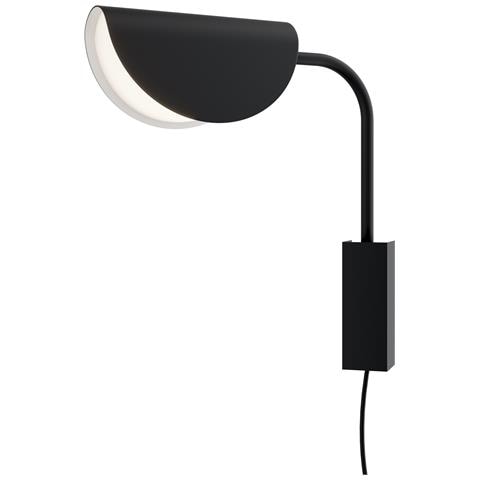 Applique Da Parete Moderno Mollis Metallo Nero Acrilico 1 Luce G9 7w - Foto 1