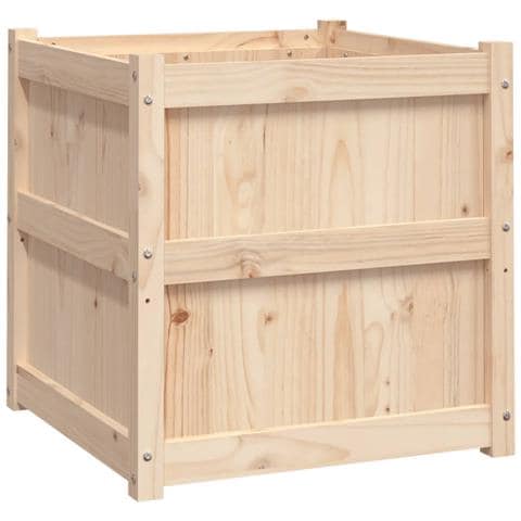 Fioriera Da Giardino 60x60x60 Cm In Legno Massello Di Pino - Foto 2