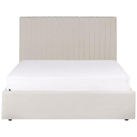 Letto Contenitore Tessuto Vion 140 X 200 Cm Beige - Foto 2