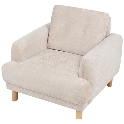 Poltrona Bouclé Beige Tuve - Foto 7