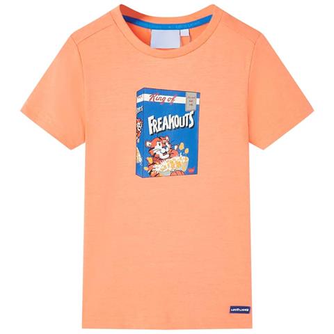 Maglietta Da Bambino A Maniche Corte Arancione Neon 128 - Foto 1