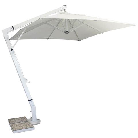 Ombrellone Da Giardino 3x3 Mt Con 8 Stecche In Alluminio Intercambiabili Force One - White - Foto 1