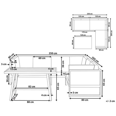 Salotti Grandi Sinistra Alluminio Bianco Sporco Castella /fratte - Foto 7