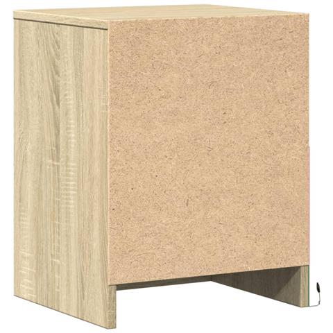 Comodini Con Luci Led 2pz Rovere Sonoma In Legno Multistrato - Foto 10