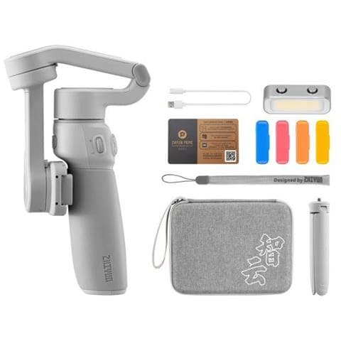 Tech Smooth Q4 Combo Stabilizzatore Per Fotocamera Per Smartphone Bianco, Grigio - Foto 1