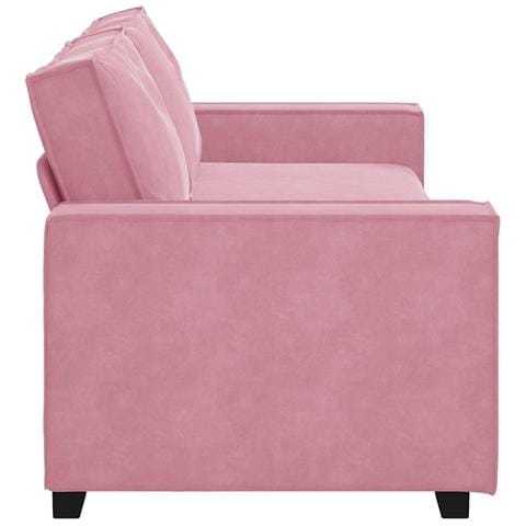 Divano a 3 Posti rosa 180 cm in Velluto - Foto 2