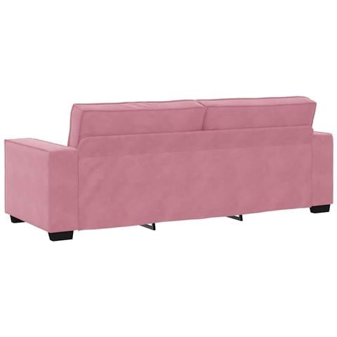 Divano a 3 Posti rosa 180 cm in Velluto - Foto 9