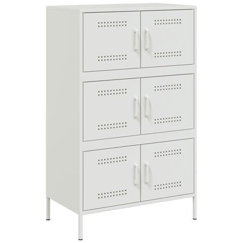 Credenza Bianca 68x39x113 Cm In Acciaio - Foto 2