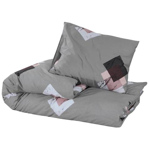 Set Copripiumino Grigio 225x220 Cm In Cotone - Foto 2