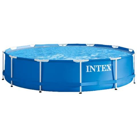 28212GN piscina fuori terra Piscina con bordi Piscina rotonda Blu, Bianco - Foto 1