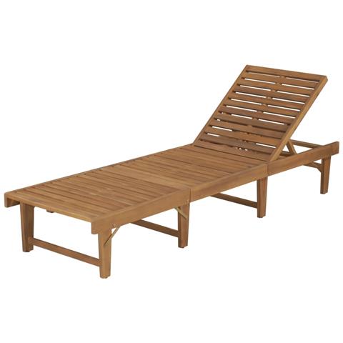 Lusso Casadino -  Lettino Prendisole Pieghevole In Legno Massello Di Acacia - Foto 1