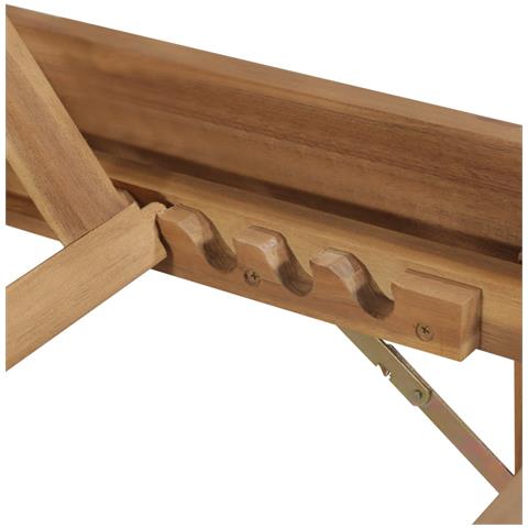 Lusso Casadino -  Lettino Prendisole Pieghevole In Legno Massello Di Acacia - Foto 8