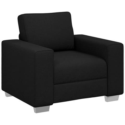 Poltrona  Nera 59 cm in Tessuto - Foto 1