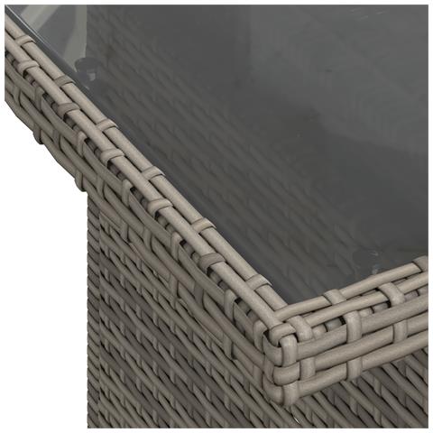 Set di Divani da Giardino a 8 Pezzi con Cuscini Grigio Polyrattan - Foto 9